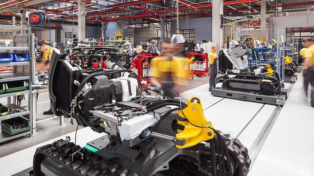 Des pelles innovantes de Wacker Neuson produites sur le site de Hörsching, à Linz.